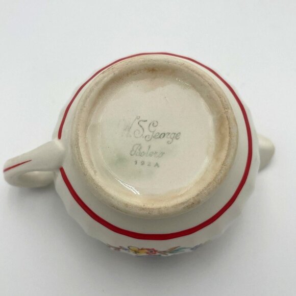 Vintage 1940s–50s W.S. George “Bolero” Floral Lady Creamer Pitcher – Mid-Century - Picture 4 of 4